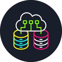 Big Data Line Multi Color Design vector