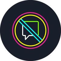 No Talk Line Multi Color Design vector