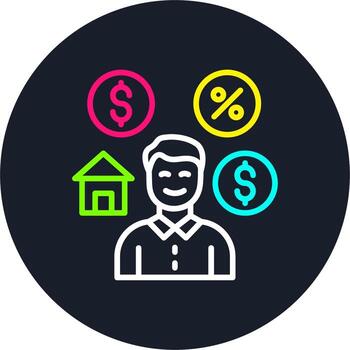 Payer Line Multi Color Design vector