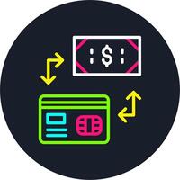 Payment Method Line Multi Color Design vector