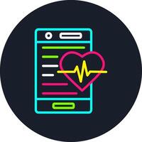 Heart Rate Line Multi Color Design vector
