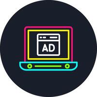 Ad Line Multi Color Design vector