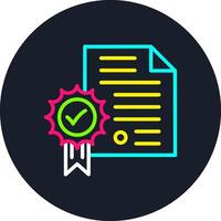 Certificate Line Multi Color Design vector