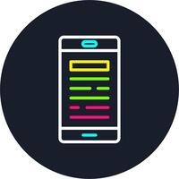 Phone Line Multi Color Design vector
