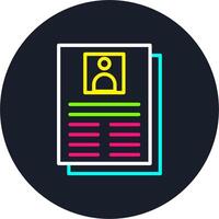 Resume Line Multi Color Design vector