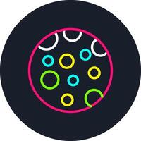 Full Moon Line Multi Color Design vector