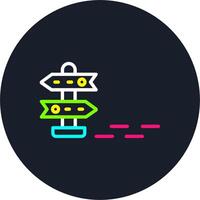 Trail Line Multi Color Design vector