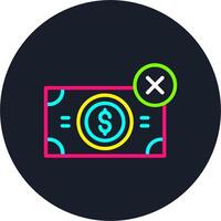 Cash Line Multi Color Design vector