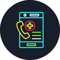Emergency Call Line Multi Color Design vector