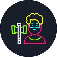 Hephaestus Line Multi Color Design vector
