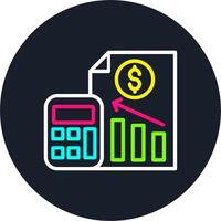 Accounting Line Multi Color Design vector