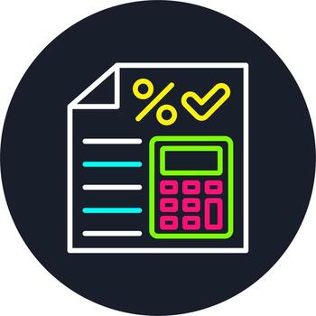 Calculation Line Multi Color Design vector