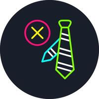 Tie Line Multi Color Design vector