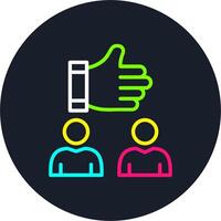 Thumbs Up Line Multi Color Design vector