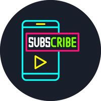 Subscribe Line Multi Color Design vector
