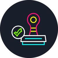 Stamp Line Multi Color Design vector
