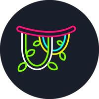 Vine Line Multi Color Design vector