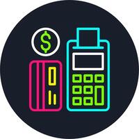 Credit Card Line Multi Color Design vector