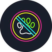 No Pets Line Multi Color Design vector