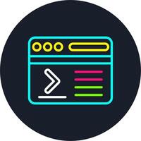 Command Line Multi Color Design vector