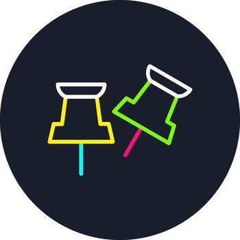 Pin Line Multi Color Design vector