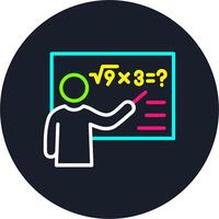 Mathematician Line Multi Color Design vector