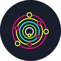 Orbit Line Multi Color Design vector