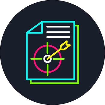 Objective Line Multi Color Design vector