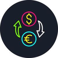 Money Exchange Line Multi Color Design vector