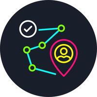 Customer Journey Line Multi Color Design vector