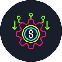 Cost Line Multi Color Design vector