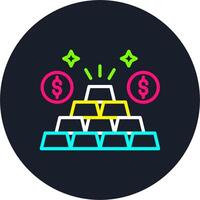 Gold Stack Line Multi Color Design vector
