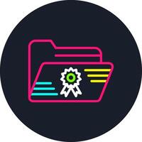 Certificate Line Multi Color Design vector