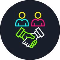 Customer Engagement Line Multi Color Design vector