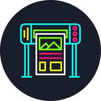 Plotter Line Multi Color Design vector