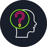 Questions Line Multi Color Design vector