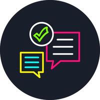 Chat Line Multi Color Design vector