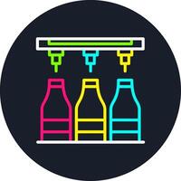 Bottling Line Multi Color Design vector