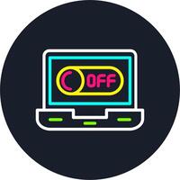 Off Line Multi Color Design vector