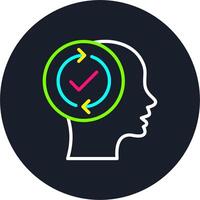 Continuity Line Multi Color Design vector