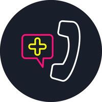 Phone Line Multi Color Design vector