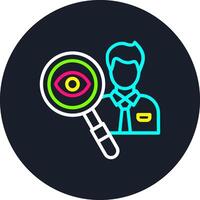 Observation Line Multi Color Design vector