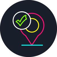 Location Line Multi Color Design vector