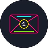 Mail Line Multi Color Design vector