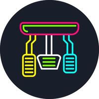 Car Pedals Line Multi Color Design vector