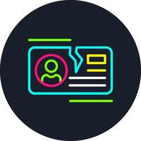 Id Card Line Multi Color Design vector