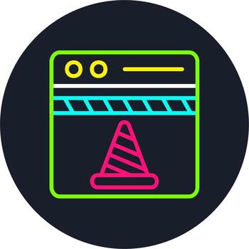 Website Under Construction Line Multi Color Design vector