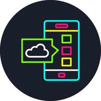 Application Line Multi Color Design vector