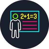 Teacher Line Multi Color Design vector