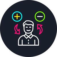 Attitude Line Multi Color Design vector